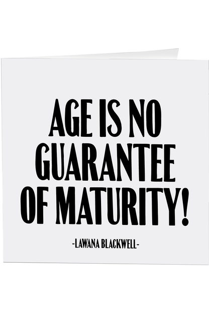 Quotable Greeting Card - B&W