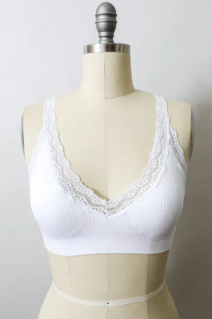 Lace Trim Padded Bralette