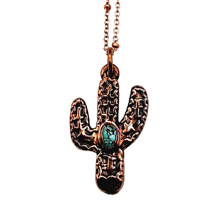 Turquoise Cactus Necklace