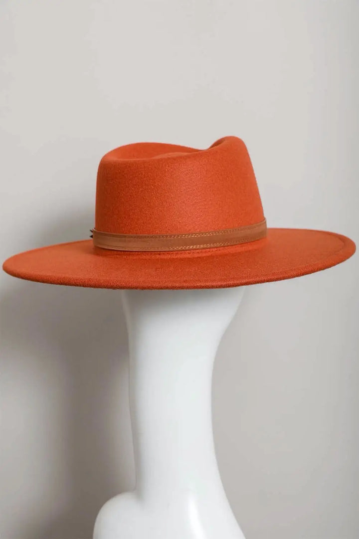 Thin Belted Panama Hat