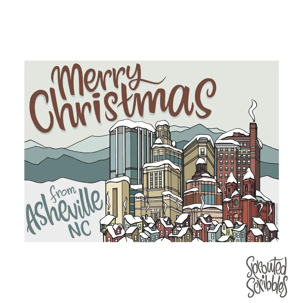 Merry Christmas From Asheville Greeting Card