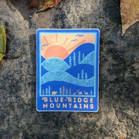 Blue Ridge Mountains - Blue Day Sticker