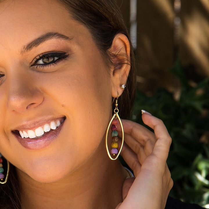 Aasha Row Of Beads Earrings