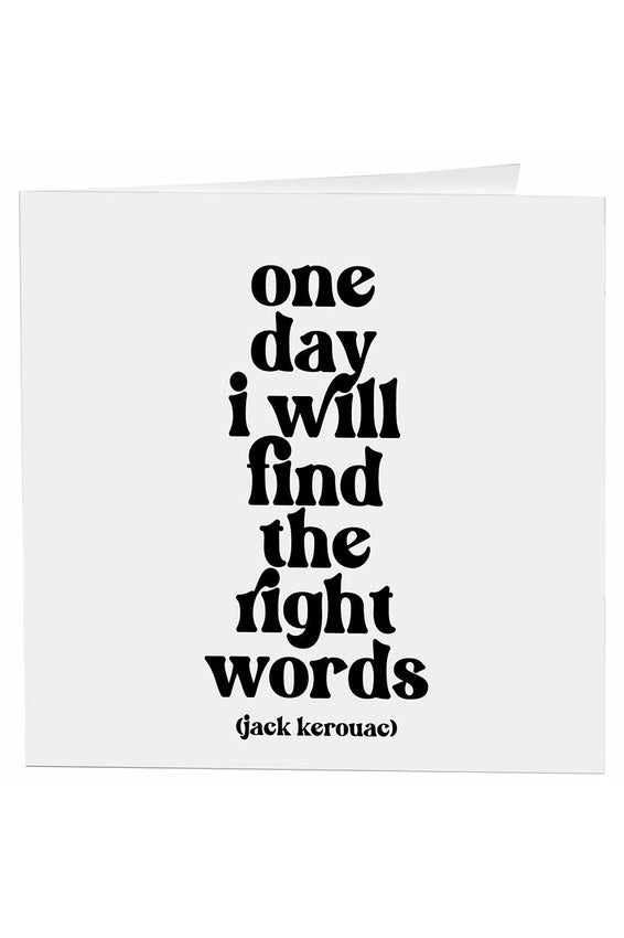 Quotable Greeting Card - B&W