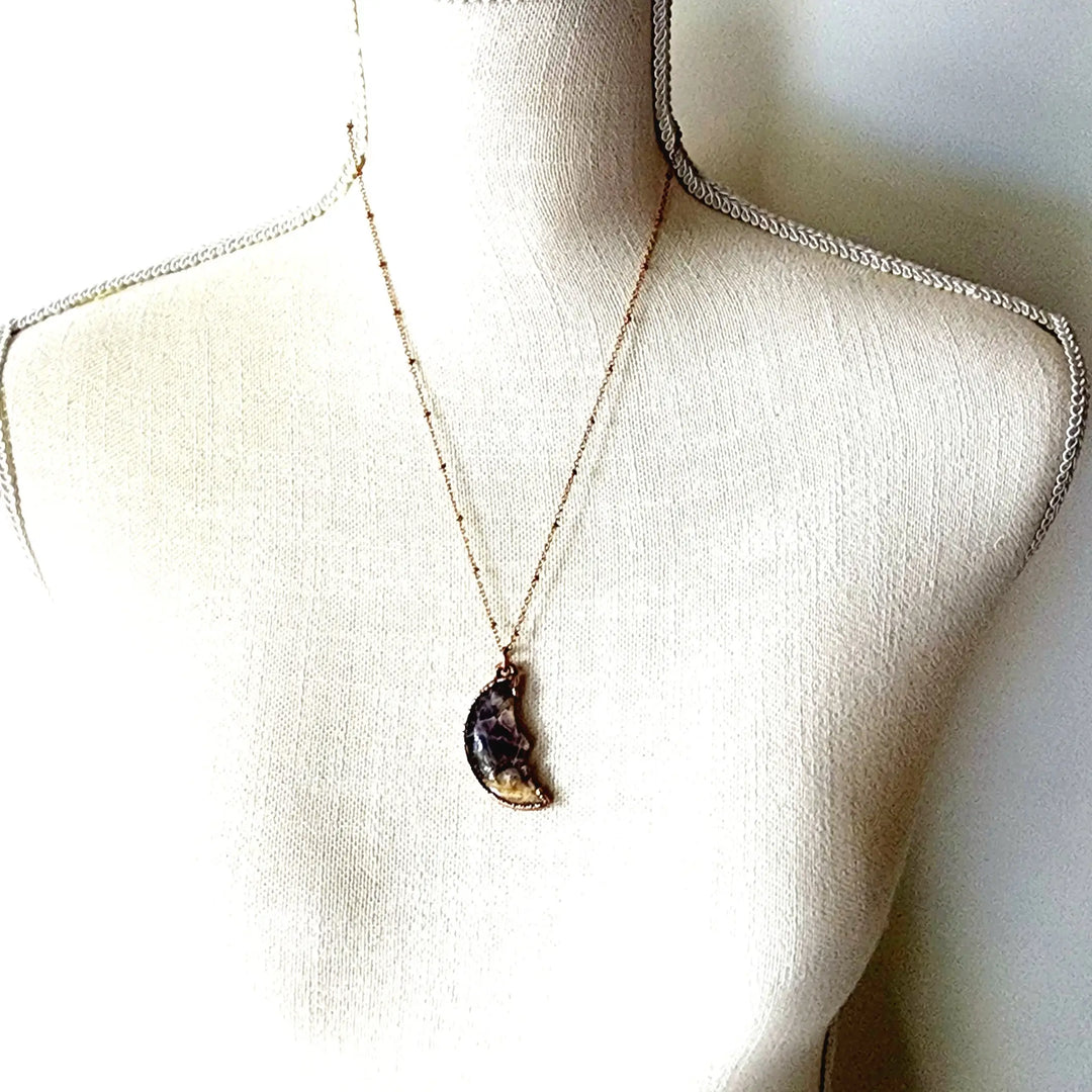 Amethyst Man In The Moon Necklace
