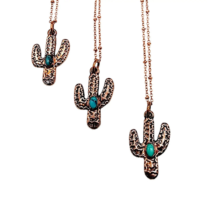 Turquoise Cactus Necklace