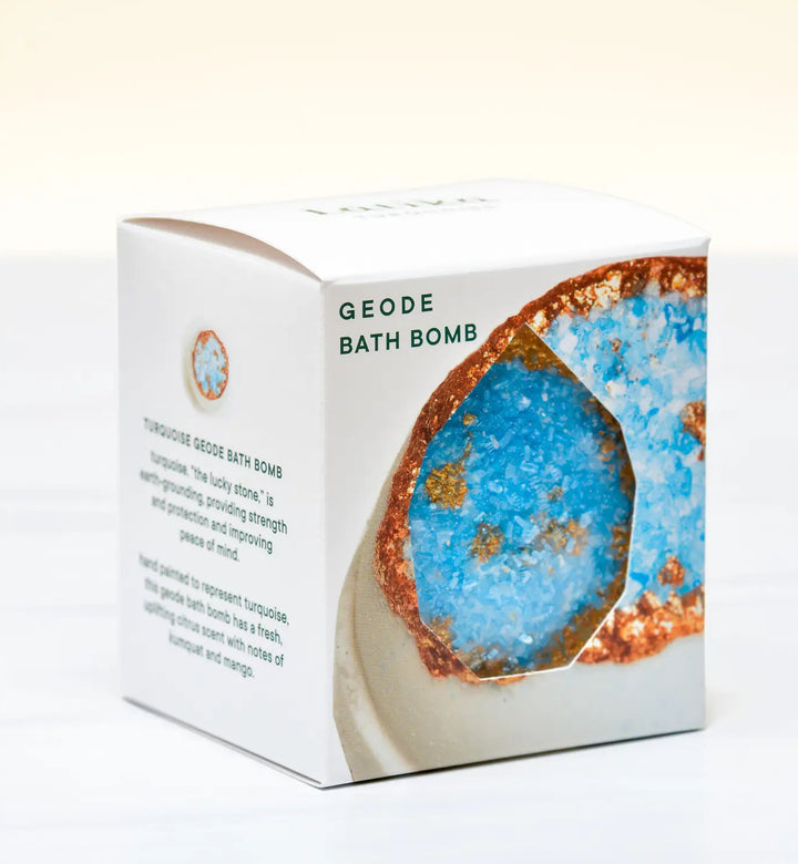 Boxed Geode Bath Bomb - Turquoise