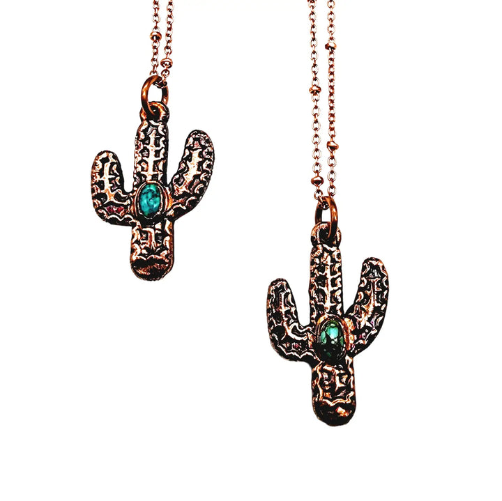 Turquoise Cactus Necklace