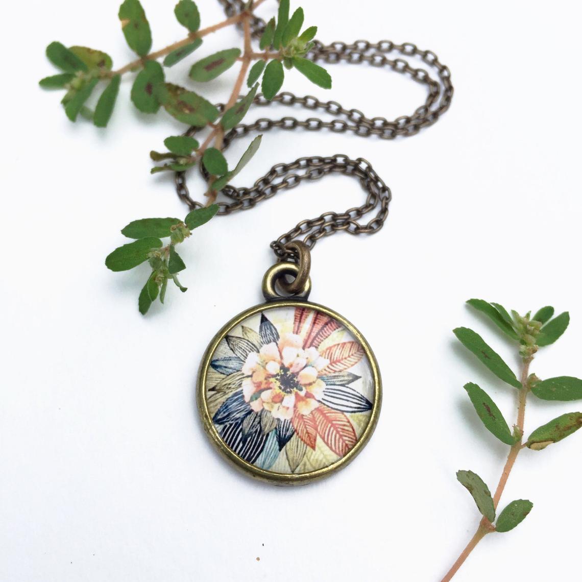 Seed & Sky Zinnia Necklace