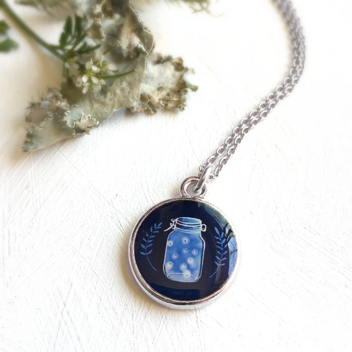 Seed & Sky Firefly Jar Necklace