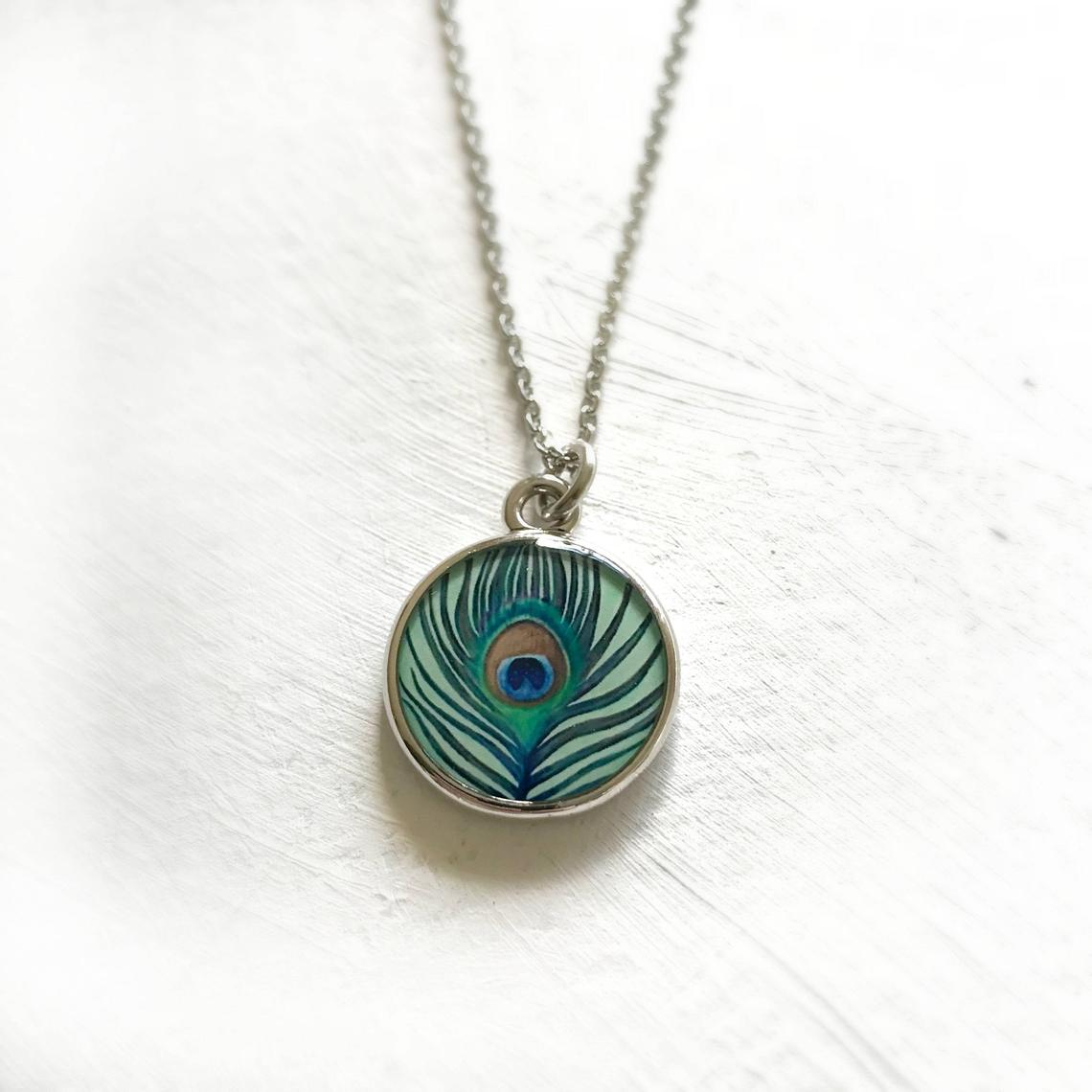 Seed & Sky Peacock Necklace