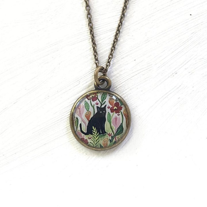 Seed & Sky Black Cat Necklace