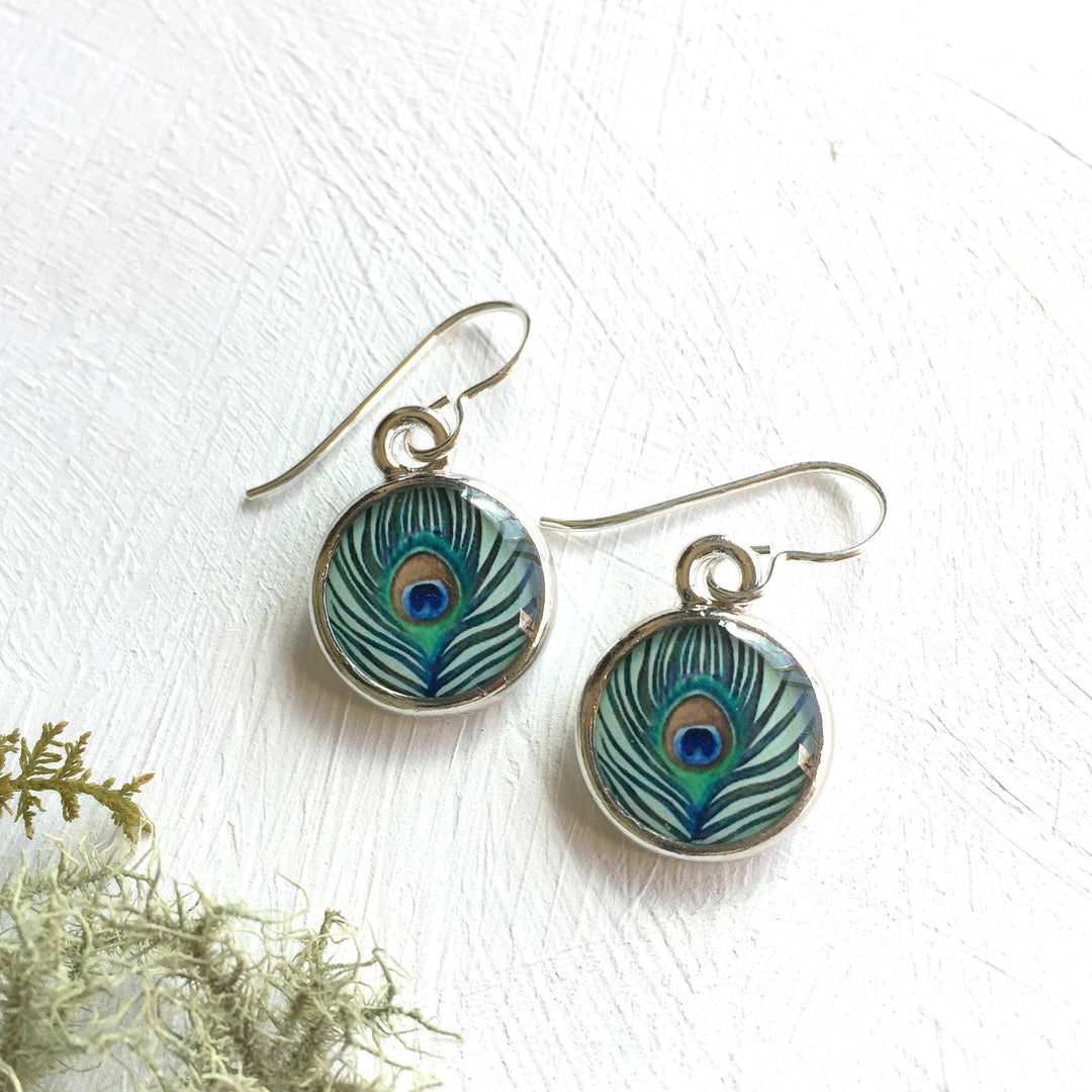Seed & Sky Peacock Earrings