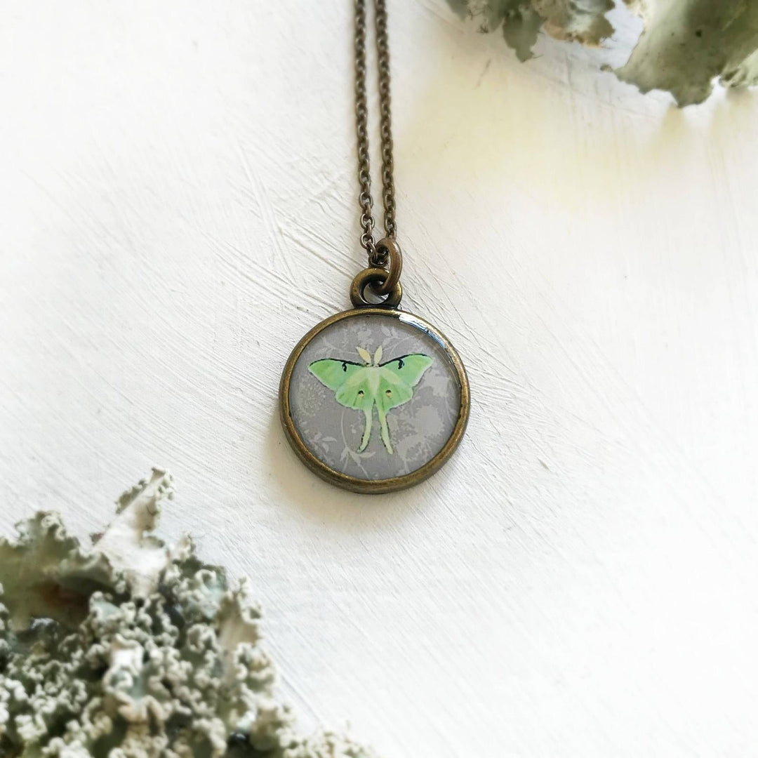 Seed & Sky Luna Moth Necklace