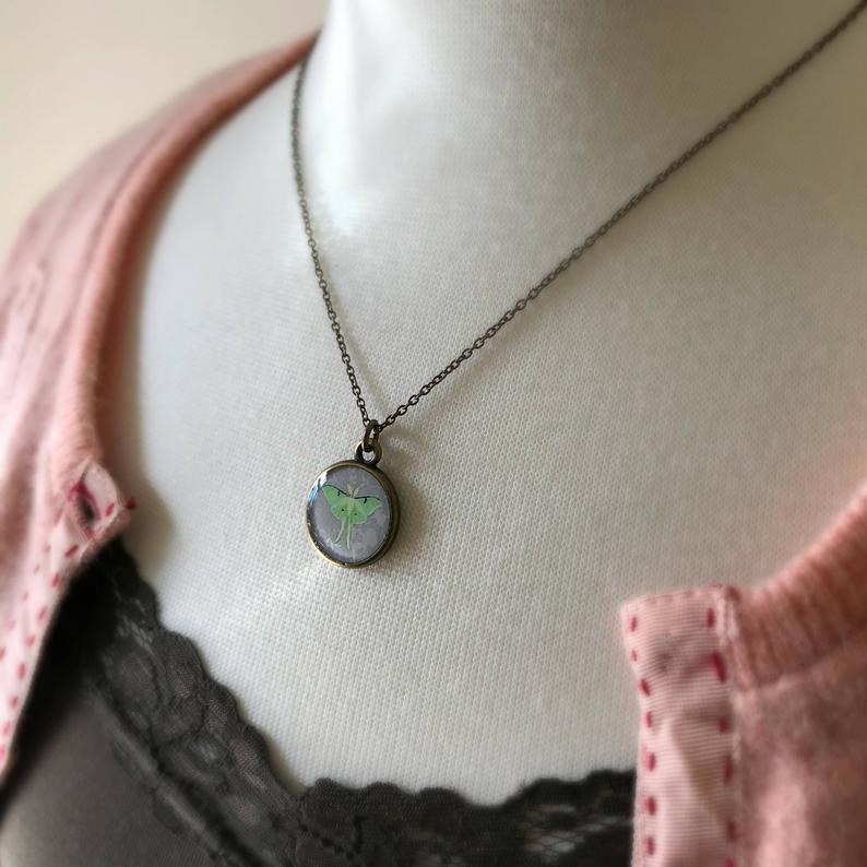 Moon Moth Crystal Necklace - Witchy Jewelry – Lori's Laboratory