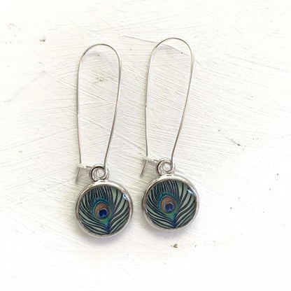 Seed & Sky Peacock Earrings