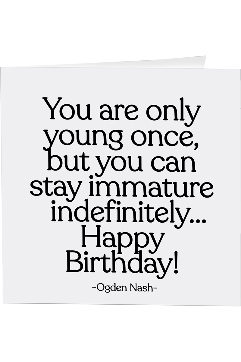 Quotable Greeting Card - B&W