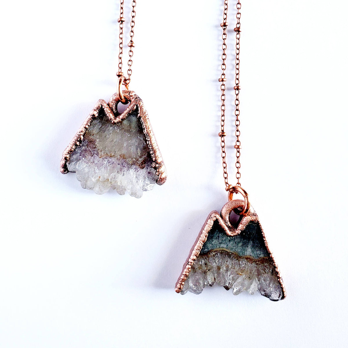 Merging Metals Mountain Necklace