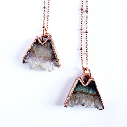 Merging Metals Mountain Necklace