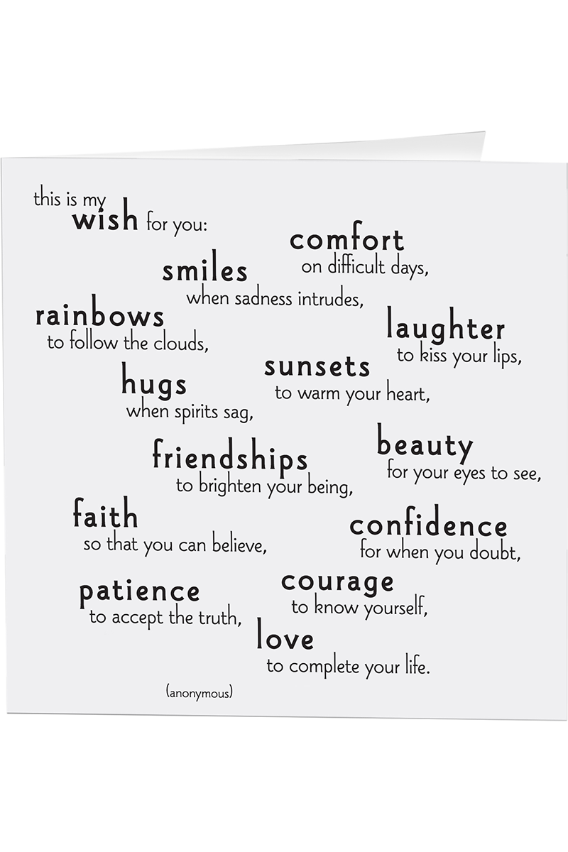 Quotable Greeting Card - B&W
