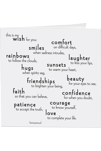 Quotable Greeting Card - B&W