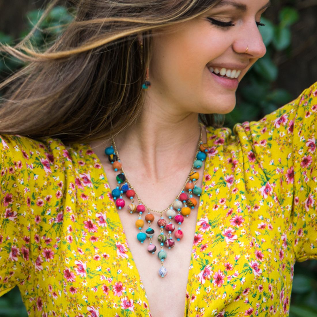 Aasha Beads Bib Necklace