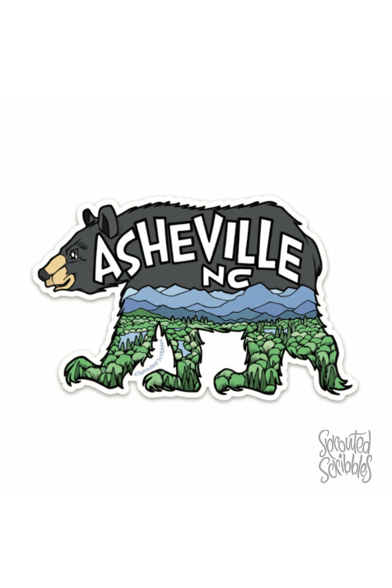 Asheville Mountain Bear Sticker