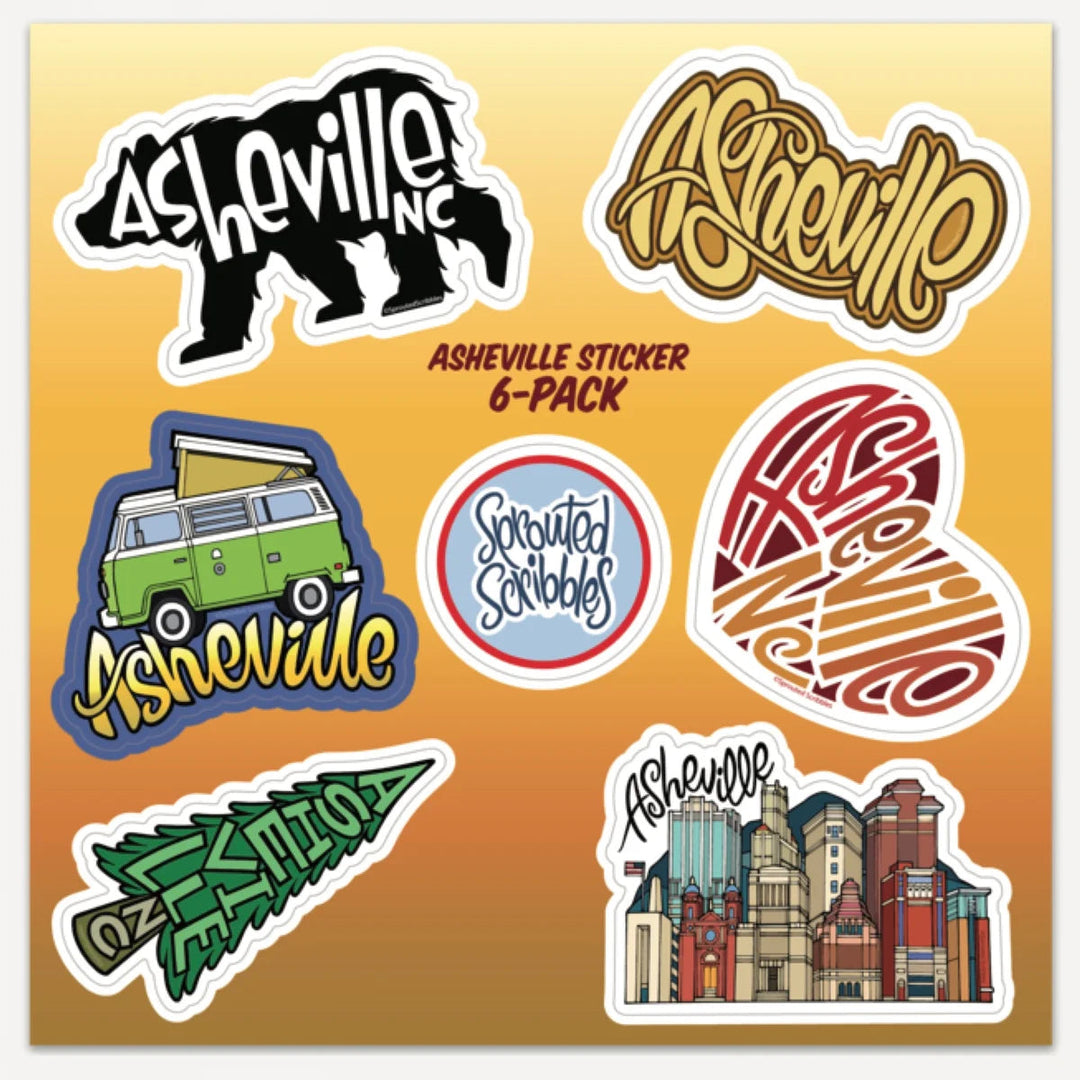 Asheville Sticker 6-Pack