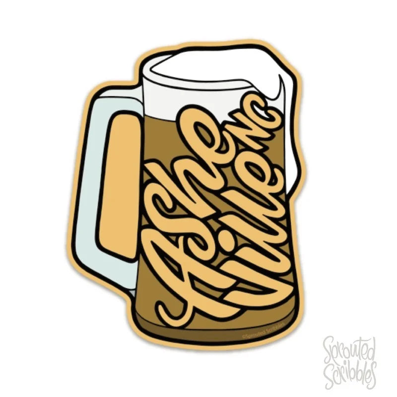 Asheville Beer Mug Sticker