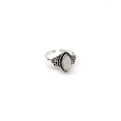 Dainty Gemstone Ring - Silver