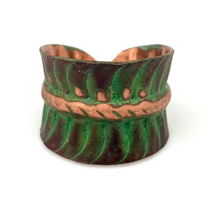 Anju New Copper Patina Cuff Ring