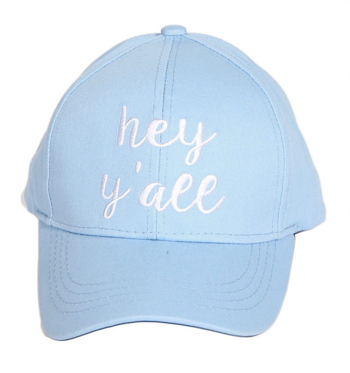 'Hey Y'All' Embroidered Baseball Cap