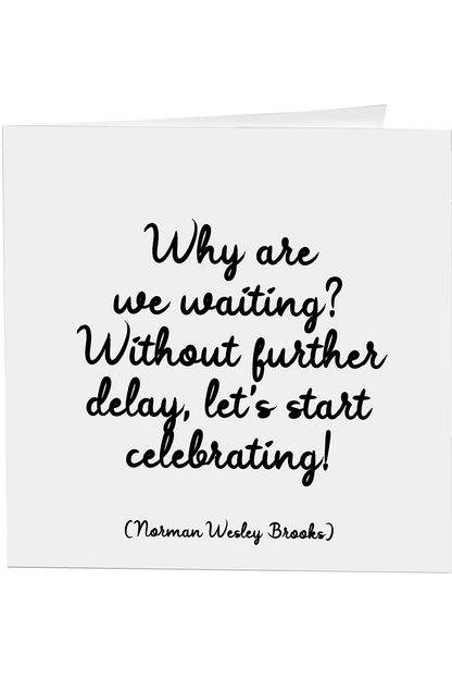 Quotable Greeting Card - B&W