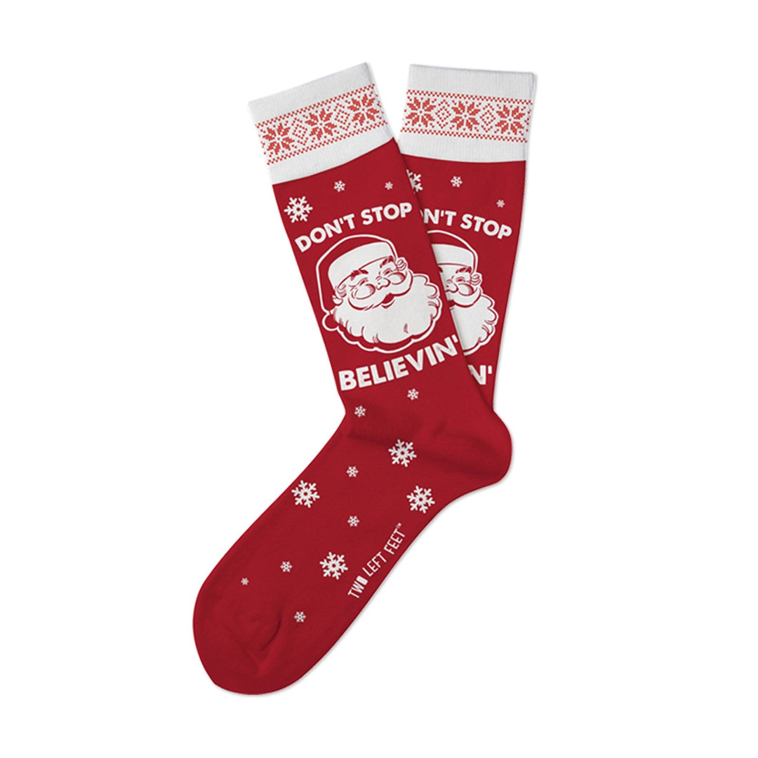 'Don't Stop Believing' Christmas Socks